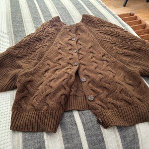 Oversized cardigan from The Frankie Shop/Mixxin/warm brown/very chic/cozy